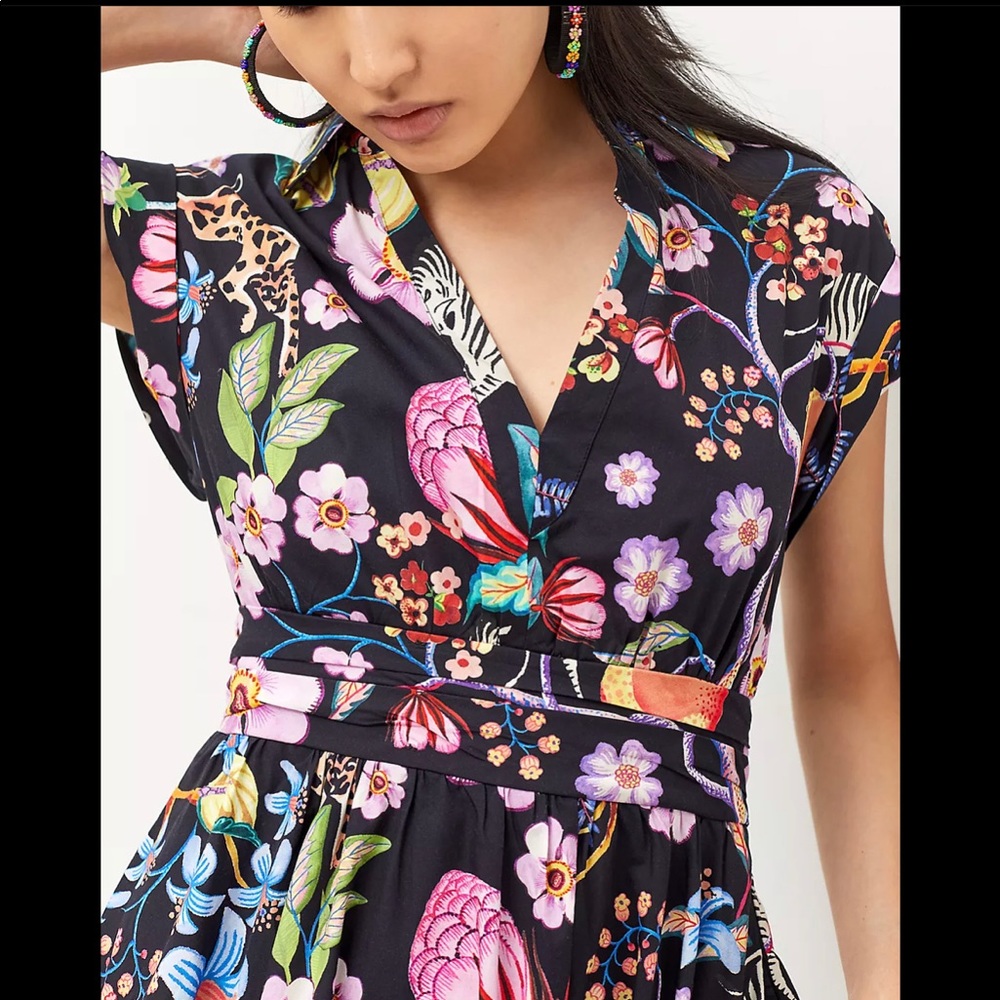NWT Anthropologie Maeve Floral Mini Dress - Picture 2 of 13